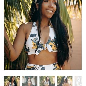 Albion sunflower bikini top